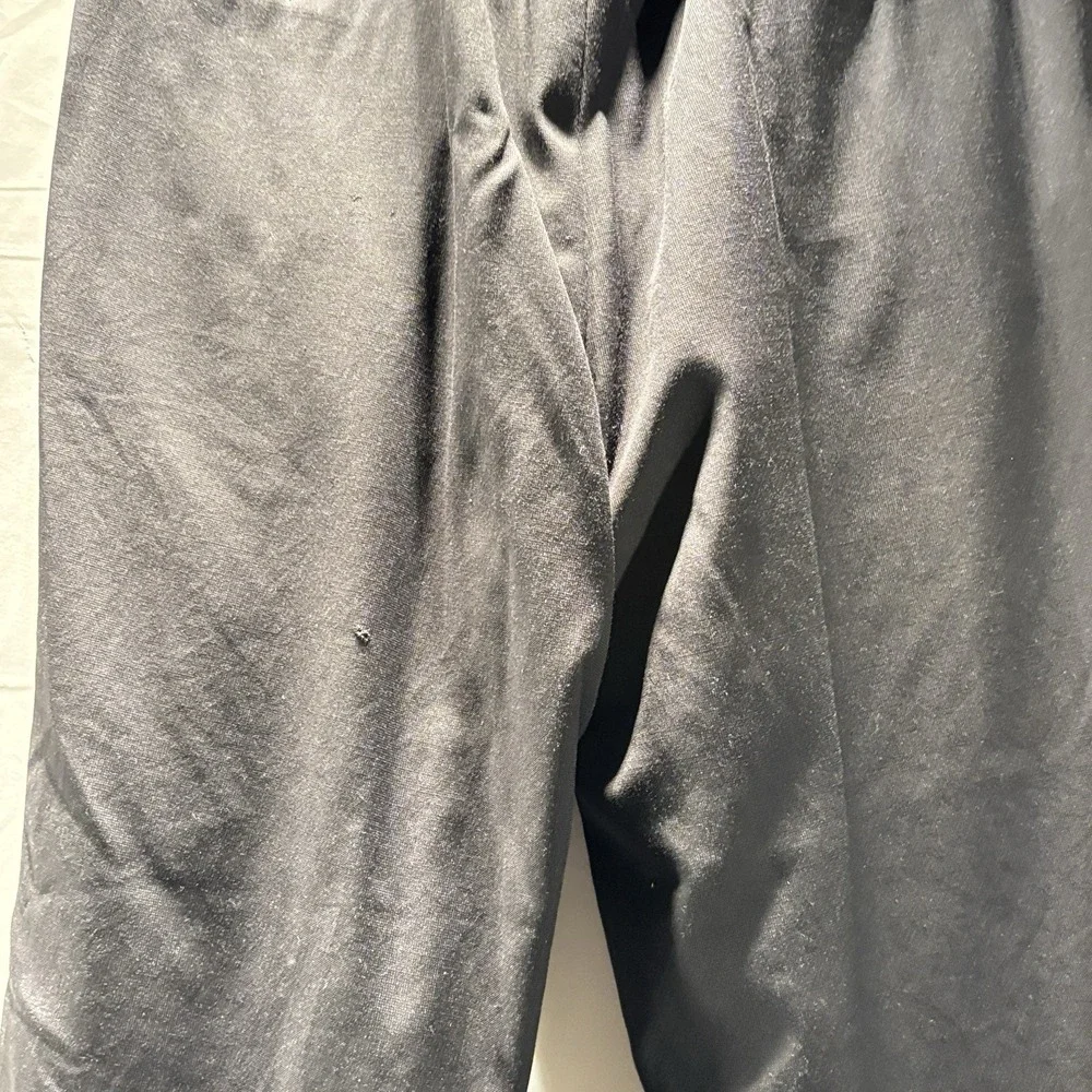 Mens Unbranded Black Dress Pants No Tags Or Size 5-Pockets Zip Belt Loops